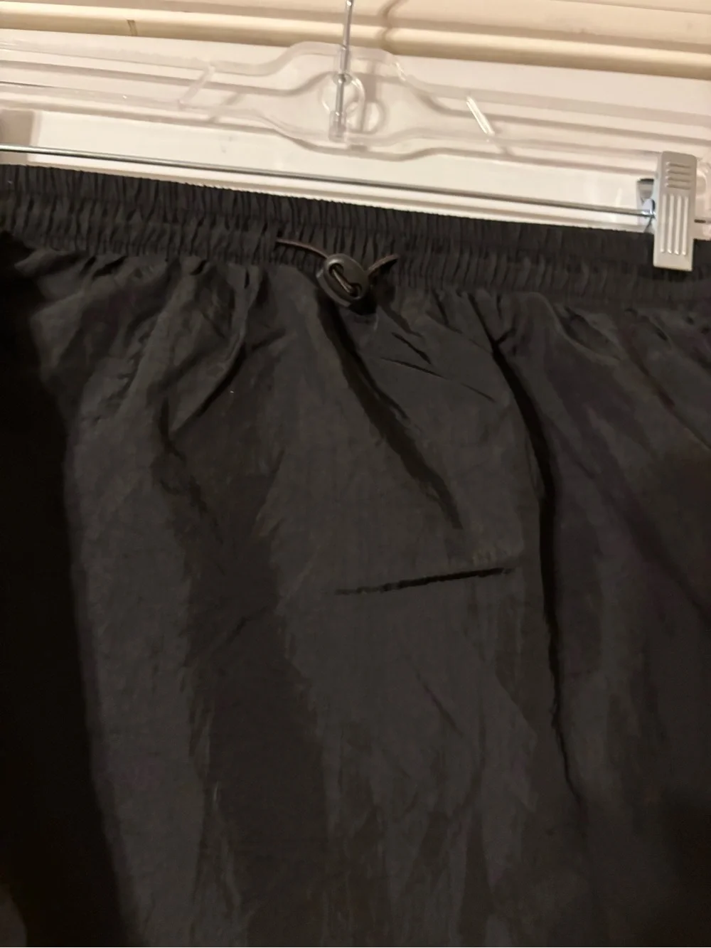 SHEIN Black Elastic Waist Nylon Skirt